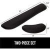 image:imageGORILLA GRIP Memory Foam Wrist Rest for Computer Keyboard 2 Piece BlackBlack