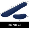 image:imageGORILLA GRIP Memory Foam Wrist Rest for Computer Keyboard 2 Piece BlackNavy Blue