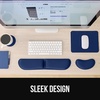 image:imageGORILLA GRIP Memory Foam Wrist Rest for Computer Keyboard 2 Piece BlackNavy Blue