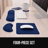 image:imageGORILLA GRIP Memory Foam Wrist Rest for Computer Keyboard 2 Piece BlackNavy Blue