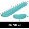 image:imageGORILLA GRIP Memory Foam Wrist Rest for Computer Keyboard 2 Piece BlackTurquoise