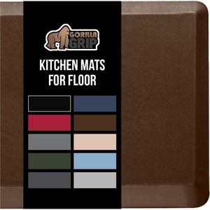image:imageGORILLA GRIP Cushioned Antifatigue Kitchen Mat for Floor 24x17 BlackChocolate