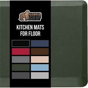image:imageGORILLA GRIP Cushioned Antifatigue Kitchen Mat for Floor 24x17 BlackForrest Green