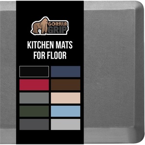 image:imageGORILLA GRIP Cushioned Antifatigue Kitchen Mat for Floor 24x17 BlackGrey