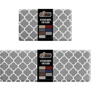 image:imageGORILLA GRIP Cushioned Antifatigue Kitchen Mat for Floor 24x17 BlackGreyWhite