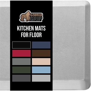 image:imageGORILLA GRIP Cushioned Antifatigue Kitchen Mat for Floor 24x17 BlackLight Gray