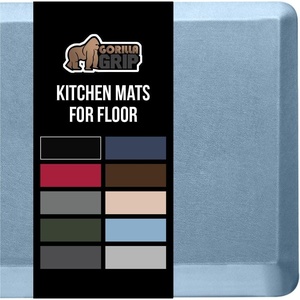 image:imageGORILLA GRIP Cushioned Antifatigue Kitchen Mat for Floor 24x17 BlackSky Blue