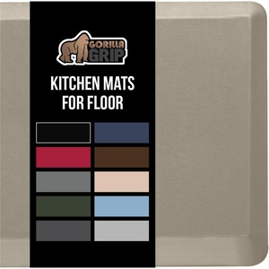 image:imageGORILLA GRIP Cushioned Antifatigue Kitchen Mat for Floor 24x17 BlackTaupe