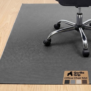 image:imageGORILLA GRIP Office Chair Mat for Hard Floors Under Desk Rug 45x28 BlackGrey