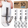 image:imageGORILLA GRIP Adhesive Wall Hooks for Hanging No Tools Required 5 PackWhite