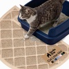 image:imageGORILLA GRIP Cat Litter Box Mat Coiled Mesh Trapping Mats 24x17 GrayBeige