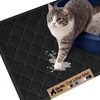 image:imageGORILLA GRIP Cat Litter Box Mat Coiled Mesh Trapping Mats 24x17 GrayBlack