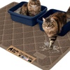 image:imageGORILLA GRIP Cat Litter Box Mat Coiled Mesh Trapping Mats 24x17 GrayBrown