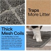 image:imageGORILLA GRIP Cat Litter Box Mat Coiled Mesh Trapping Mats 24x17 GrayCharcoal