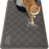 image:imageGORILLA GRIP Cat Litter Box Mat Coiled Mesh Trapping Mats 24x17 GrayCharcoal