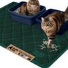 image:imageGORILLA GRIP Cat Litter Box Mat Coiled Mesh Trapping Mats 24x17 GrayHunter Green