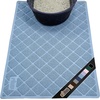 image:imageGORILLA GRIP Cat Litter Box Mat Coiled Mesh Trapping Mats 24x17 GrayLight Blue