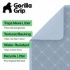 image:imageGORILLA GRIP Cat Litter Box Mat Coiled Mesh Trapping Mats 24x17 GrayLight Blue