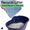 image:imageGORILLA GRIP Cat Litter Box Mat Coiled Mesh Trapping Mats 24x17 GrayLight Blue