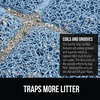 image:imageGORILLA GRIP Cat Litter Box Mat Coiled Mesh Trapping Mats 24x17 GrayLight Blue