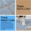 image:imageGORILLA GRIP Cat Litter Box Mat Coiled Mesh Trapping Mats 24x17 GrayLight Blue