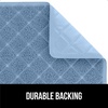 image:imageGORILLA GRIP Cat Litter Box Mat Coiled Mesh Trapping Mats 24x17 GrayLight Blue