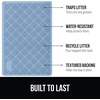 image:imageGORILLA GRIP Cat Litter Box Mat Coiled Mesh Trapping Mats 24x17 GrayLight Blue