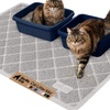 image:imageGORILLA GRIP Cat Litter Box Mat Coiled Mesh Trapping Mats 24x17 GrayLight Gray