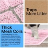 image:imageGORILLA GRIP Cat Litter Box Mat Coiled Mesh Trapping Mats 24x17 GrayLight Pink