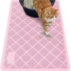image:imageGORILLA GRIP Cat Litter Box Mat Coiled Mesh Trapping Mats 24x17 GrayLight Pink