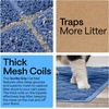 image:imageGORILLA GRIP Cat Litter Box Mat Coiled Mesh Trapping Mats 24x17 GrayNavy