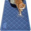 image:imageGORILLA GRIP Cat Litter Box Mat Coiled Mesh Trapping Mats 24x17 GrayNavy