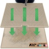 image:imageGORILLA GRIP Cat Litter Box Mat Dual Layer Silicone Tray 24x15 GrayBeige