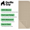 image:imageGORILLA GRIP Cat Litter Box Mat Dual Layer Silicone Tray 24x15 GrayBeige