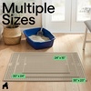 image:imageGORILLA GRIP Cat Litter Box Mat Dual Layer Silicone Tray 24x15 GrayBeige