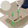 image:imageGORILLA GRIP Cat Litter Box Mat Dual Layer Silicone Tray 24x15 GrayBeige