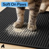 image:imageGORILLA GRIP Cat Litter Box Mat Dual Layer Silicone Tray 24x15 GrayBlack