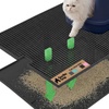 image:imageGORILLA GRIP Cat Litter Box Mat Dual Layer Silicone Tray 24x15 GrayBlack