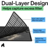 image:imageGORILLA GRIP Cat Litter Box Mat Dual Layer Silicone Tray 24x15 GrayBlack