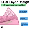 image:imageGORILLA GRIP Cat Litter Box Mat Dual Layer Silicone Tray 24x15 GrayPink