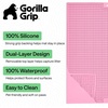 image:imageGORILLA GRIP Cat Litter Box Mat Dual Layer Silicone Tray 24x15 GrayPink
