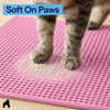 image:imageGORILLA GRIP Cat Litter Box Mat Dual Layer Silicone Tray 24x15 GrayPink
