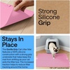 image:imageGORILLA GRIP Cat Litter Box Mat Dual Layer Silicone Tray 24x15 GrayPink