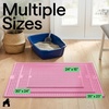 image:imageGORILLA GRIP Cat Litter Box Mat Dual Layer Silicone Tray 24x15 GrayPink