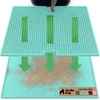 image:imageGORILLA GRIP Cat Litter Box Mat Dual Layer Silicone Tray 24x15 GrayTurquoise