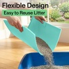 image:imageGORILLA GRIP Cat Litter Box Mat Dual Layer Silicone Tray 24x15 GrayTurquoise