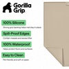 image:imageGORILLA GRIP Cat Litter Box Mat Easy Clean Silicone Mats 24x15 GrayBeige