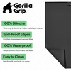 image:imageGORILLA GRIP Cat Litter Box Mat Easy Clean Silicone Mats 24x15 GrayBlack