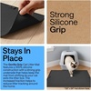 image:imageGORILLA GRIP Cat Litter Box Mat Easy Clean Silicone Mats 24x15 GrayBlack