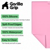 image:imageGORILLA GRIP Cat Litter Box Mat Easy Clean Silicone Mats 24x15 GrayPink